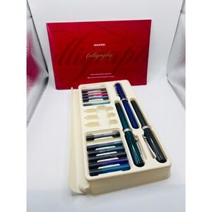 Vintage Sheaffer Calligraphy‎ Intro Kit Not Complete Writing Pads + Tools 3 Pens